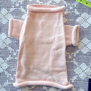 Pink rolled neck dog sweater